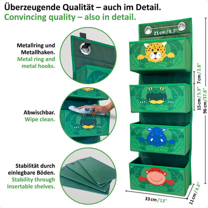 Hängeorganizer Kinder DSCHUNGEL mit Türhaken