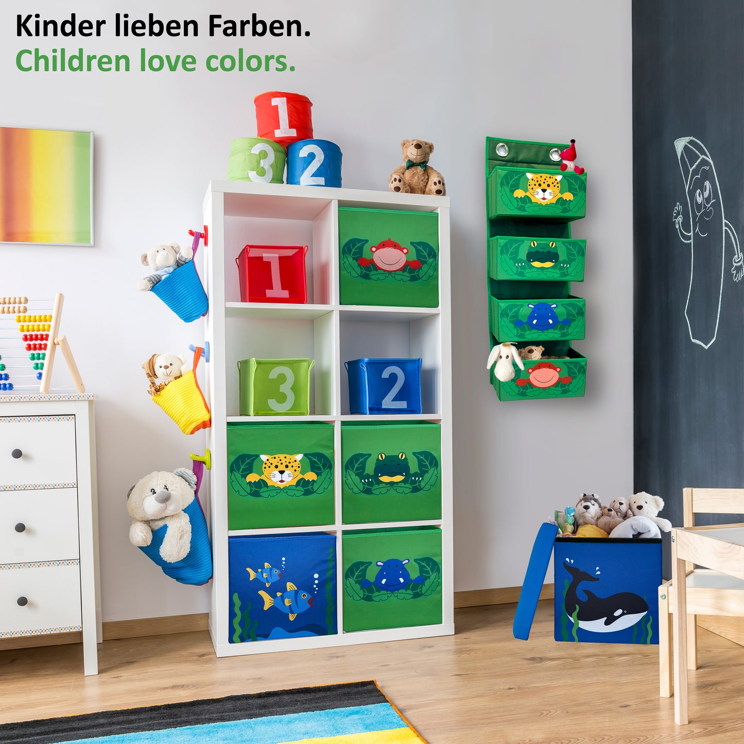 Hängeorganizer Kinder DSCHUNGEL mit Türhaken