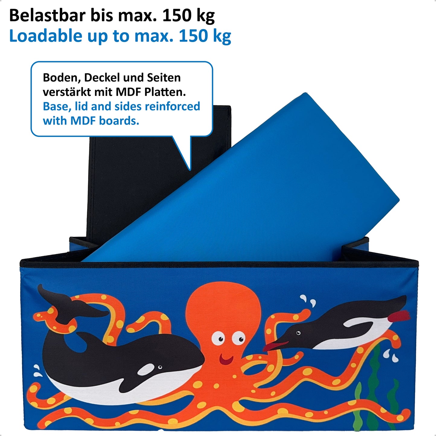 Spielzeugtruhe MEER 54L -belastbar bis 150 kg-