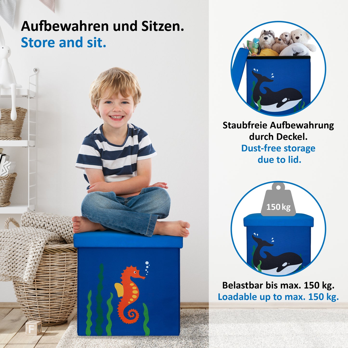 Spielzeugbox MEER 33L -belastbar bis 150 kg-