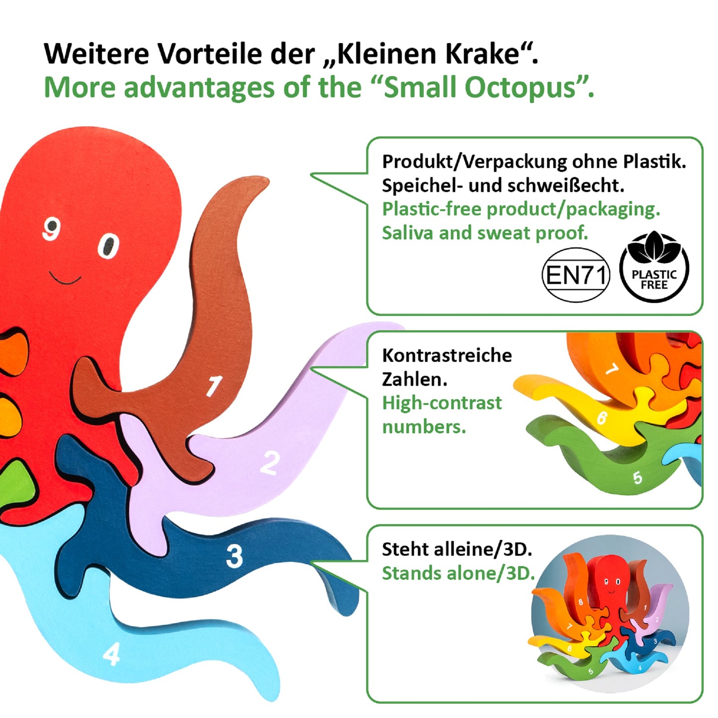 Zahlenpuzzle KLEINE KRAKE